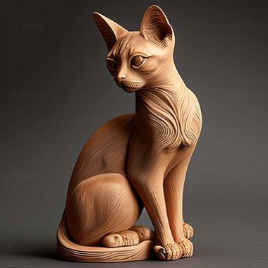 3D model Tonkinese cat (STL)